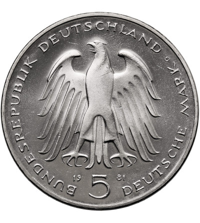 Germany, Federal Republic. 5 Mark 1981, 150th Anniversary of the Death of Carl Reichsfreiherr vom Stein