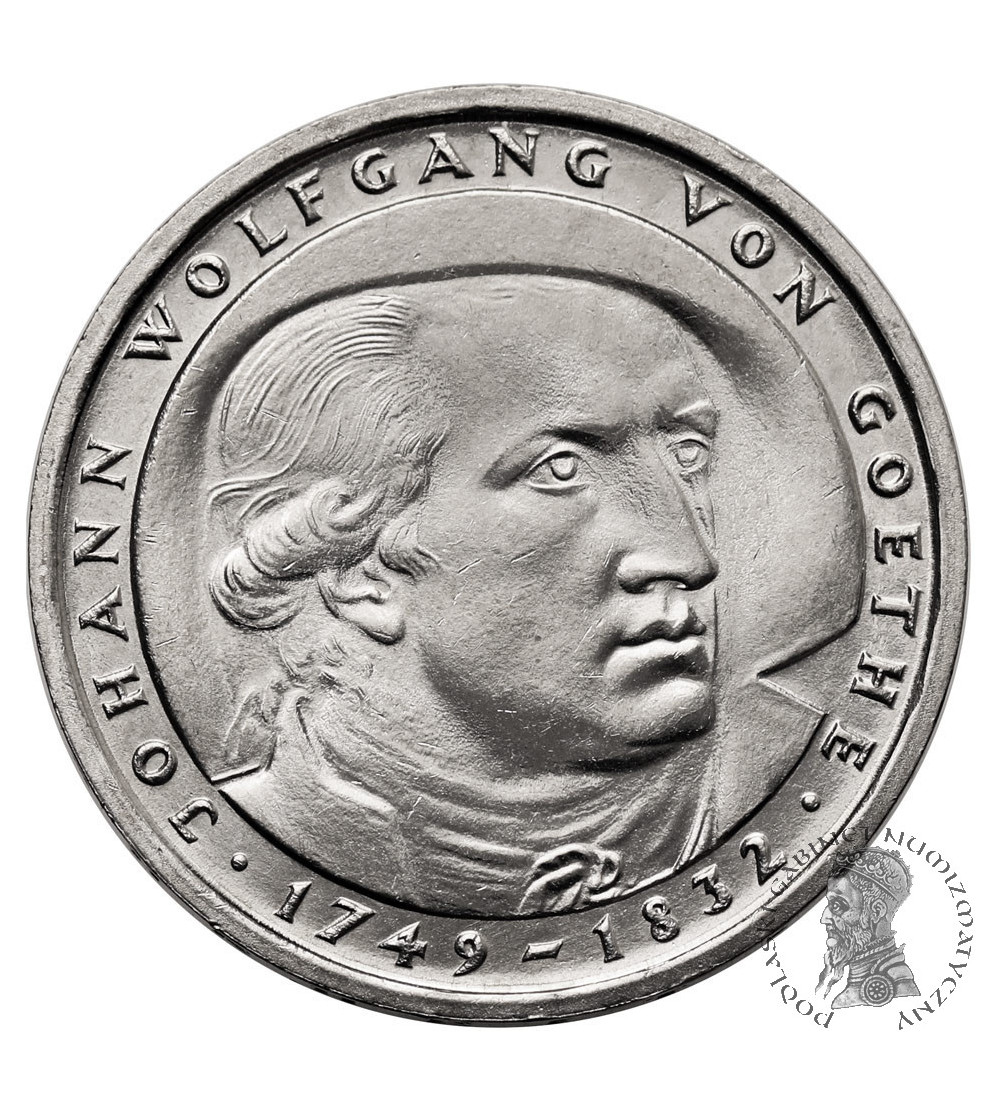 Germany, Federal Republic. 5 Mark 1982, 150th Anniversary of the Death of Johann Wolfgang von Goethe