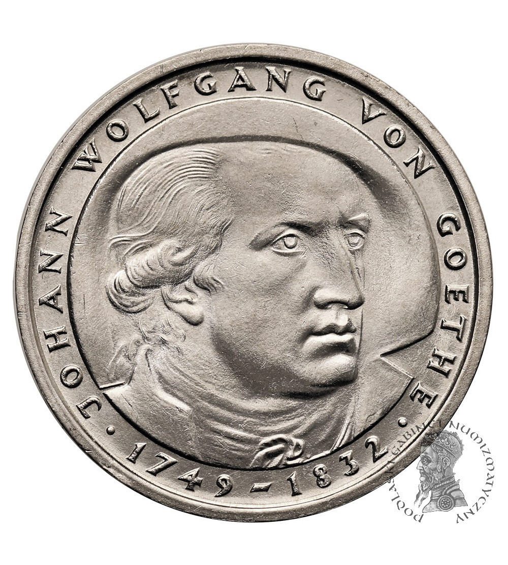 Germany, Federal Republic. 5 Mark 1982, 150th Anniversary of the Death of Johann Wolfgang von Goethe