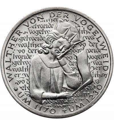 Germany, Federal Republic. 5 Mark 1980, 750th Anniversary of the Death of Walther von der Vogelweide