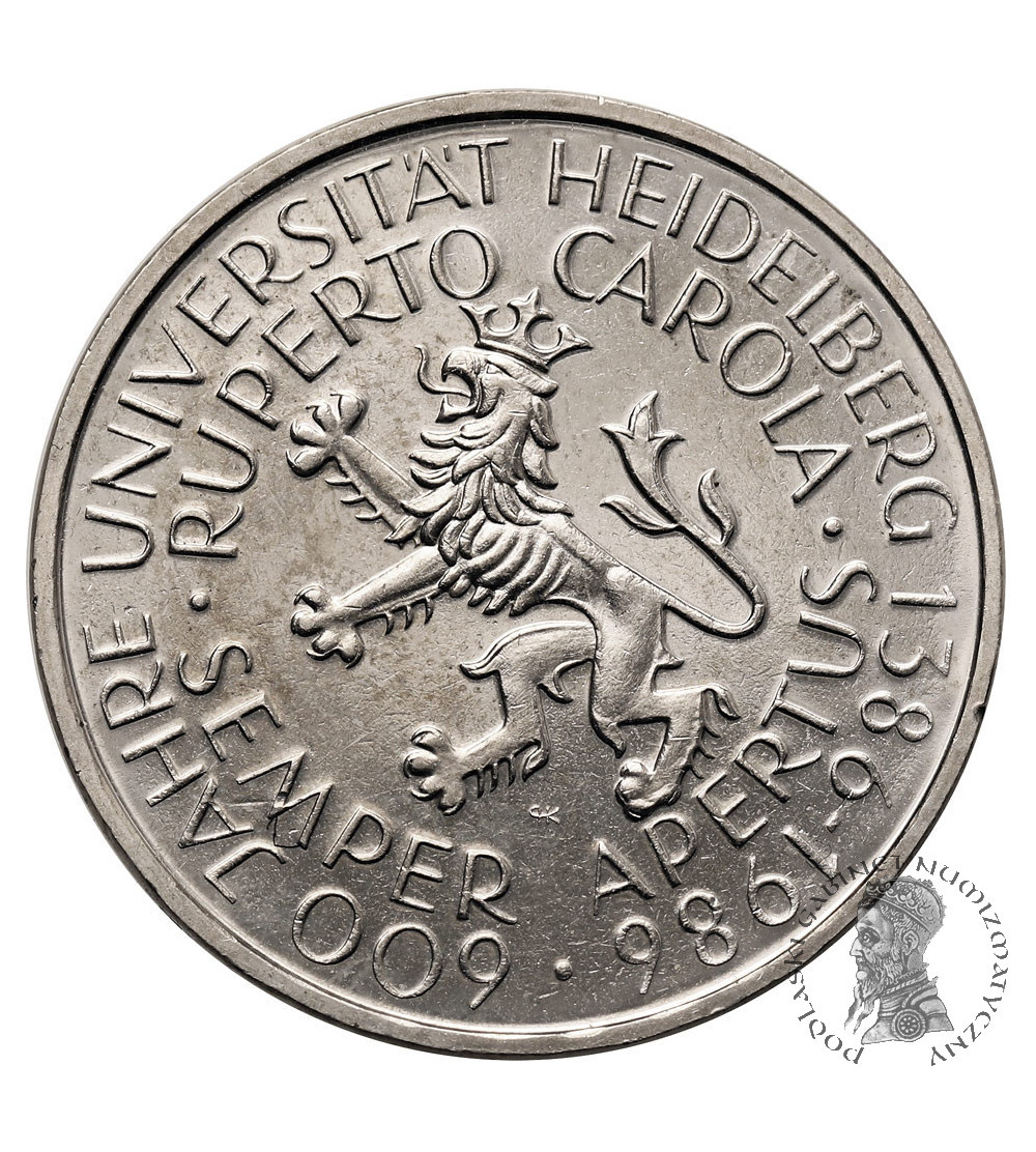 Germany, Federal Republic. 5 Mark 1986, 600th anniversary of Heidelberg University