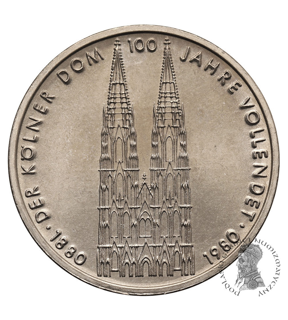 Germany, Federal Republic. 5 Mark 1980, 100th Anniversary of the completion of the Cologne Cathedral