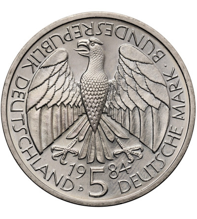 Germany, Federal Republic. 5 Mark 1984, 150th Anniversary of the founding of the German Customs Union (Deutscher Zollverein)