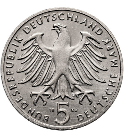 Germany, Federal Republic. 5 Mark 1983, 500th Anniversary of Martin Luther's Birthday