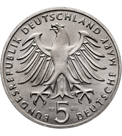 Germany, Federal Republic. 5 Mark 1983, 500th Anniversary of Martin Luther's Birthday