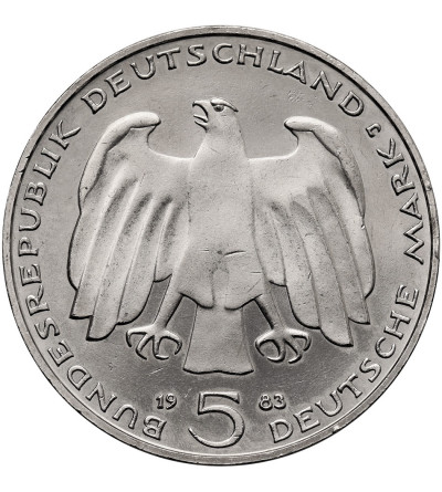 Germany, Federal Republic. 5 Mark 1983, 100th Anniversary of the Death of Karl Marx