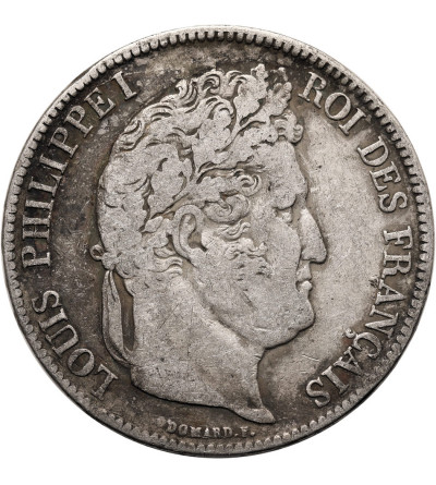 Francja, Louis-Philippe (1830-1848). 5 franków 1837 B, Rouen