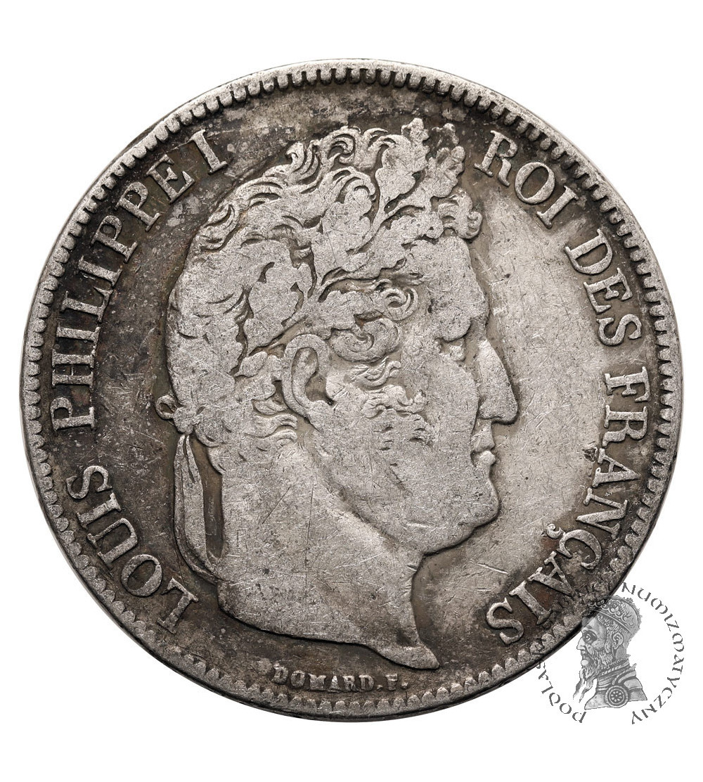 France, Louis-Philippe (1830-1848). 5 Francs 1837 B, Rouen Mint