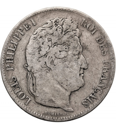 France, Louis-Philippe (1830-1848). 5 Francs 1837 W, Lille Mint