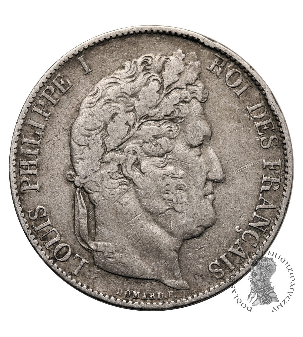 France, Louis-Philippe (1830-1848). 5 Francs 1846 W, Lille Mint