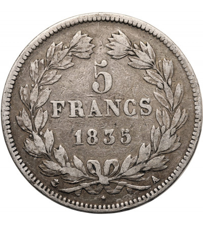 Francja, Louis-Philippe (1830-1848). 5 franków 1835 A, Paryż