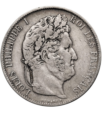 France, Louis-Philippe (1830-1848). 5 Francs 1845 W, Lille Mint