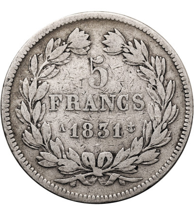 France, Louis-Philippe (1830-1848). 5 Francs 1831 A, Paris Mint