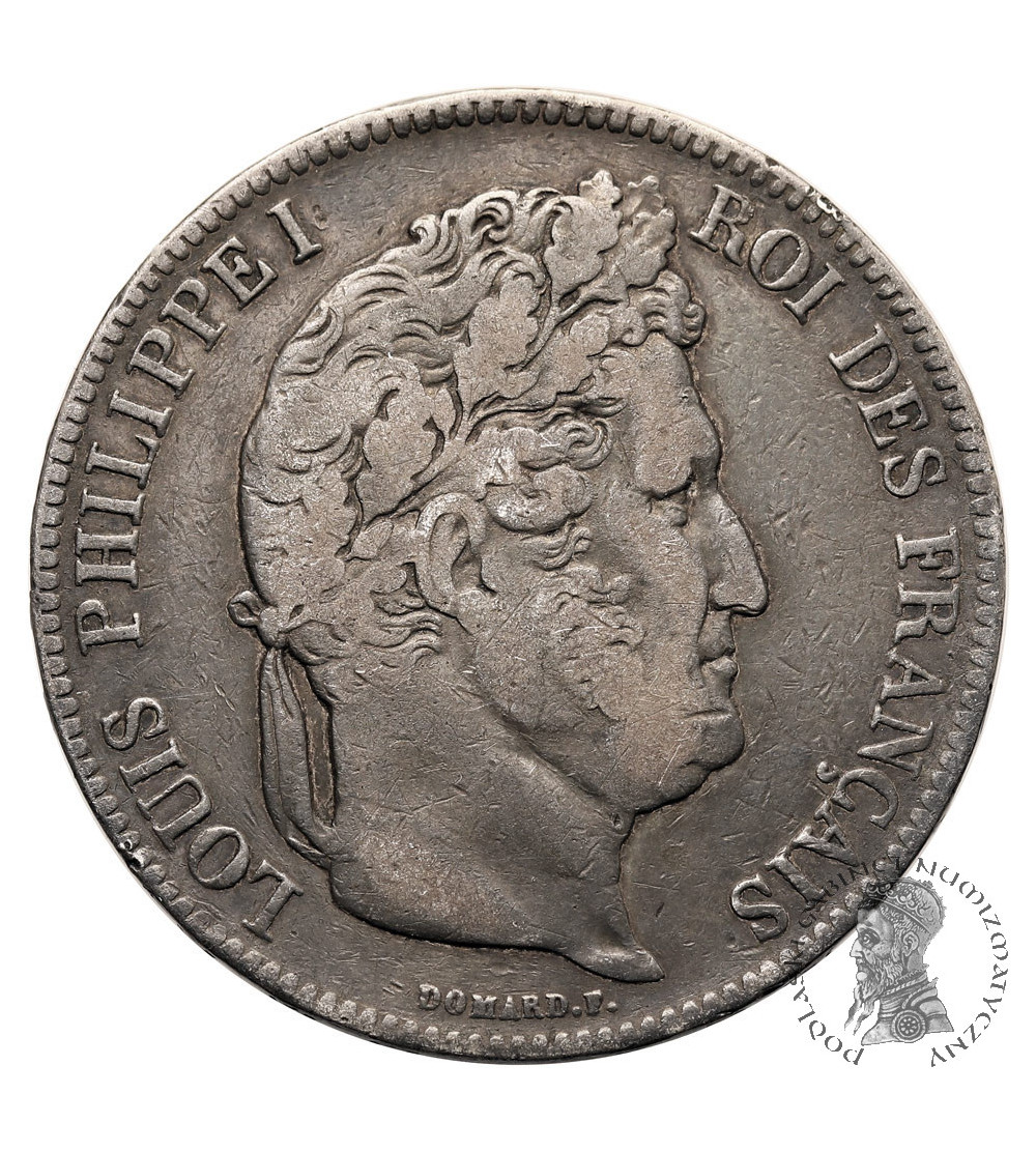 Francja, Louis-Philippe (1830-1848). 5 franków 1833 BB, Strasburg