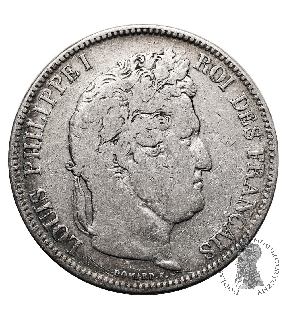 Francja, Louis-Philippe (1830-1848). 5 franków 1833 A, Paryż