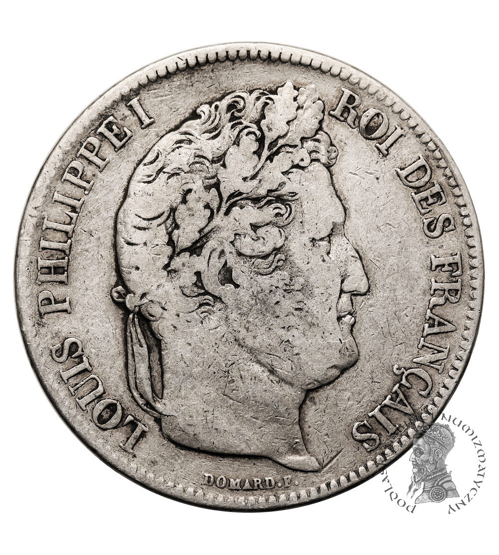 France, Louis-Philippe (1830-1848). 5 Francs 1833 W, Lille Mint