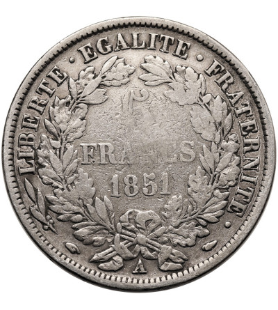 France, Second Republic (1848-1852). 5 Francs 1851 A, Paris, Ceres