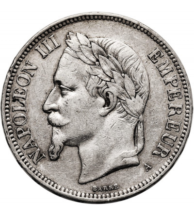 France, Napoleon III (1852-1870). 5 Francs 1870 A, Paris