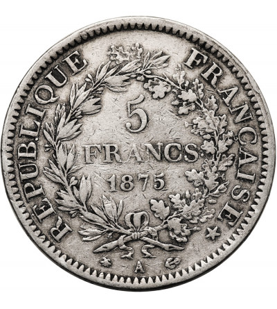 France, Third Republic (1871-1940). 5 Francs 1875 A, Paris, Hercules