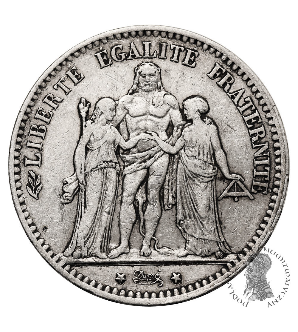 France, Third Republic (1871-1940). 5 Francs 1876 A, Paris, Hercules