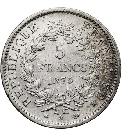 Francja, Trzecia Republika (1871-1940). 5 franków 1875 A, Paryż, Herkules