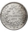 Francja, Trzecia Republika (1871-1940). 5 franków 1875 A, Paryż, Herkules