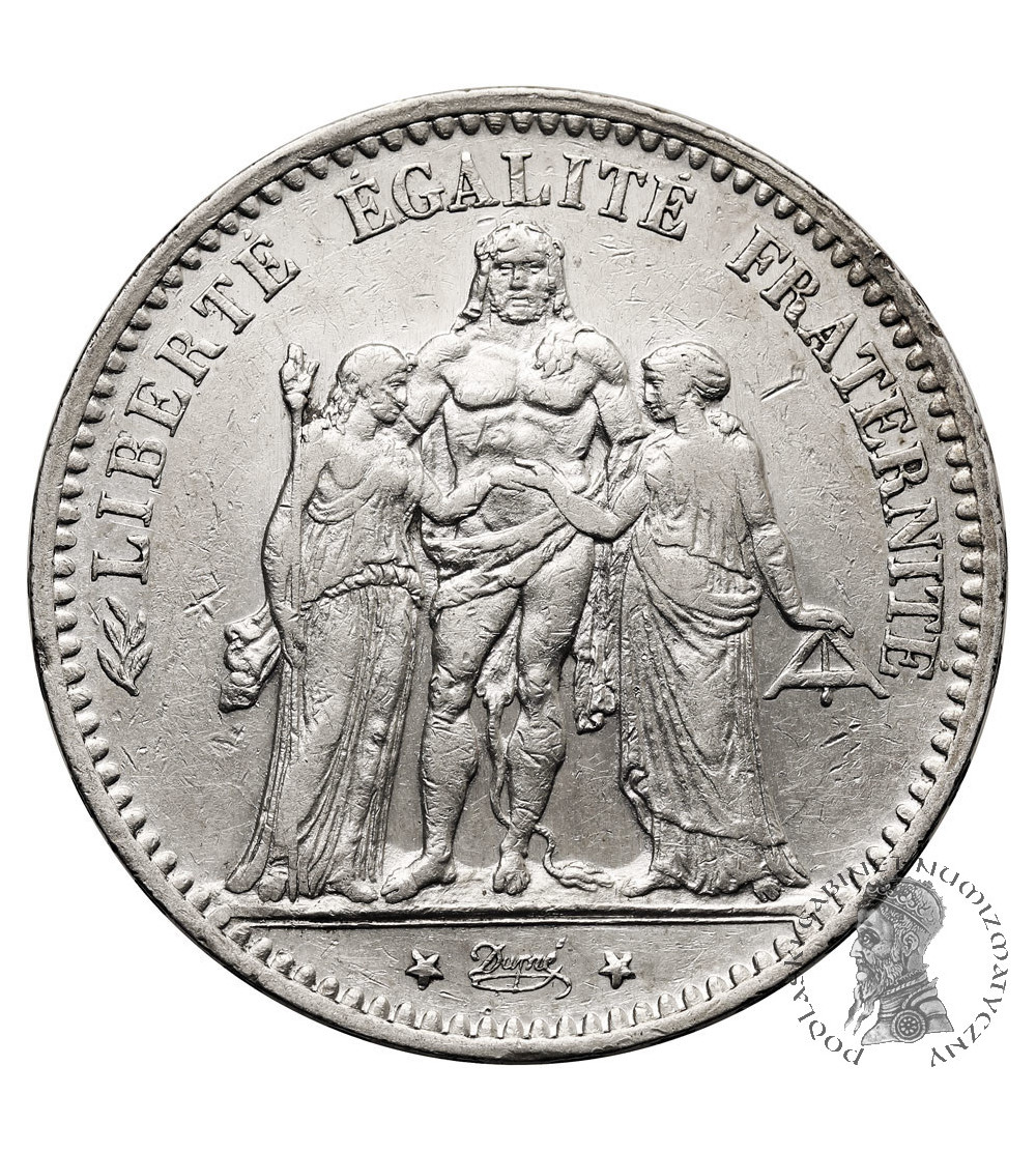 Francja, Trzecia Republika (1871-1940). 5 franków 1875 A, Paryż, Herkules