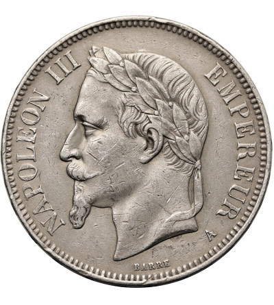 France, Napoleon III (1852-1870). 5 Francs 1870 A, Paris