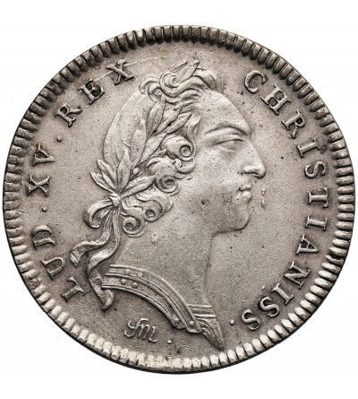 Francja, Ludwik XV (1715 - 1774). Srebrny żeton (Jeton) korporacyjny Zegarmistrzów Paryża (Horlogers de Paris), 1754