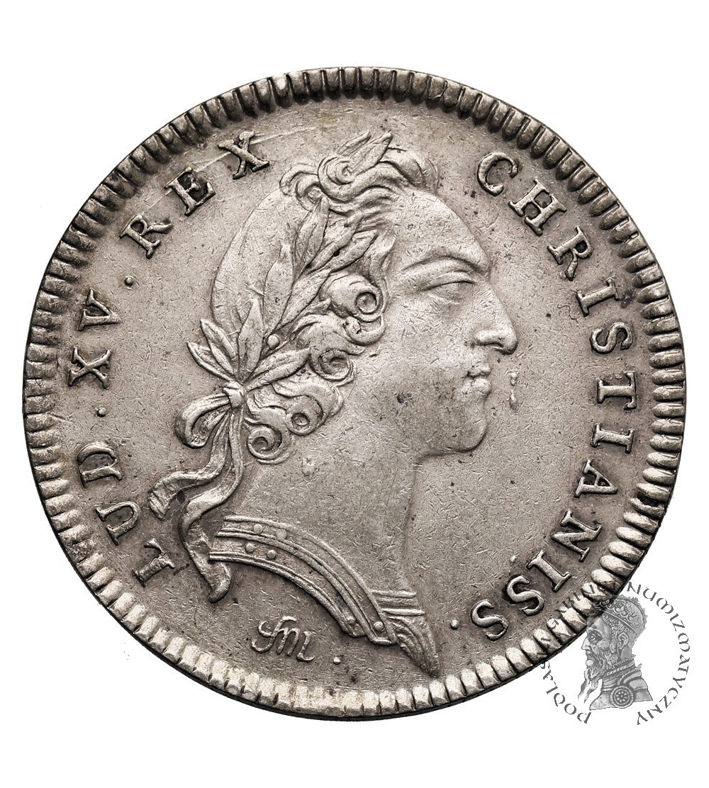 Francja, Ludwik XV (1715 - 1774). Srebrny żeton (Jeton) korporacyjny Zegarmistrzów Paryża (Horlogers de Paris), 1754