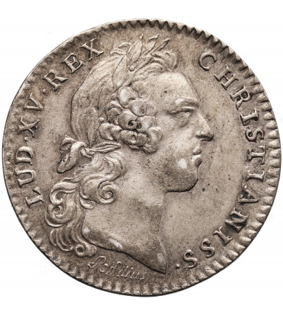 Francja, Ludwik XV (1715 - 1774). Srebrny żeton (Jeton) Chambre aux Deniers, 1758