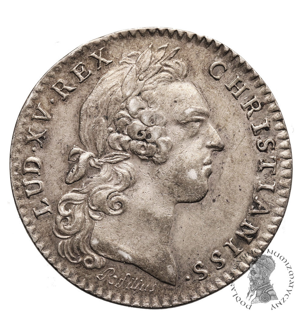 Francja, Ludwik XV (1715 - 1774). Srebrny żeton (Jeton) Chambre aux Deniers, 1758