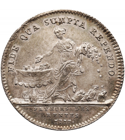 France, Louis XV (1715 - 1774). Silver token (Jeton), Payeurs des Rentes, 1717