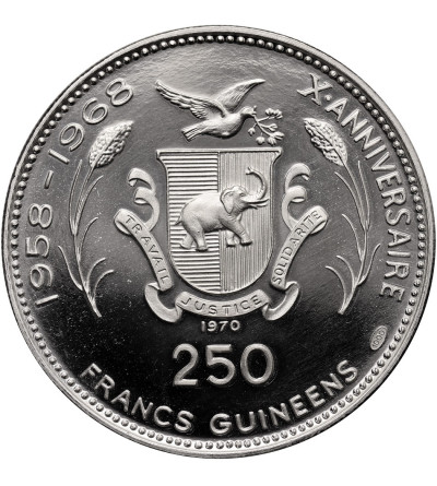 Guinea. 250 Francs 1970, Soyuz, series: 10th Anniversary of Independence