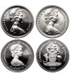 Bahamas, Elizabeth II (1952-2022). Set of 25 Cents 1969 (2), 1971, 1974, Proof / aUNC - 4 pcs