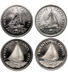 Bahamas, Elizabeth II (1952-2022). Set of 25 Cents 1969 (2), 1971, 1974, Proof / aUNC - 4 pcs