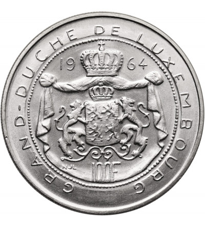 Luxembourg. 100 Francs 1964, Accession to the throne of Grand Duke John (Jean Grand-Duc de Luxembourg)