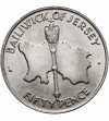 Jersey. 50 Pence 1972, 25th Wedding Anniversary of Queen Elizabeth II and Prince Philip