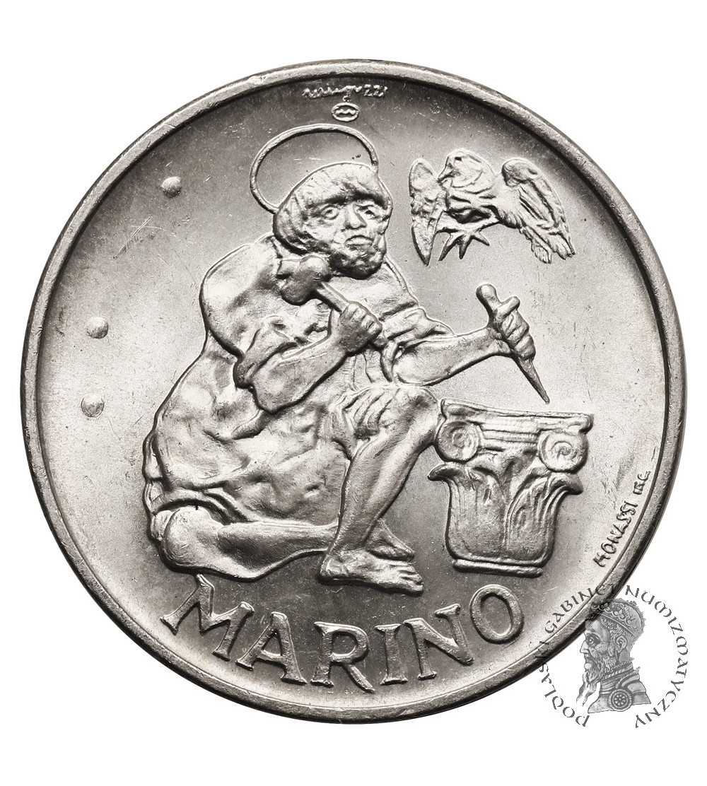 San Marino. 500 Lire 1975, Opening of the Numismatic Agency