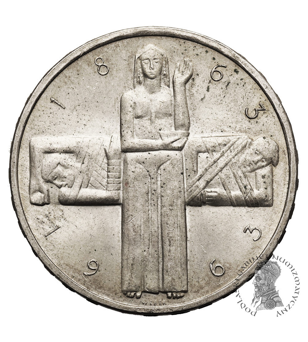 Switzerland. 5 Francs 1963 B, 100th Anniversary of the Red Cross