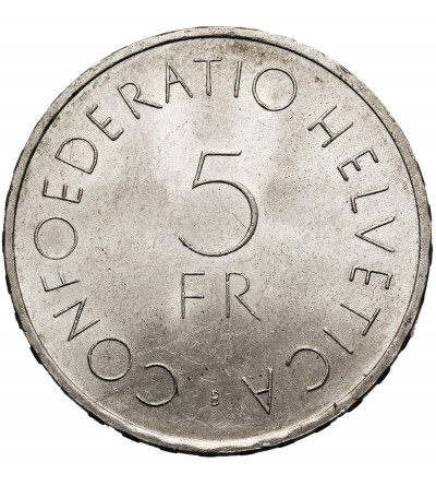 Switzerland. 5 Francs 1963 B, 100th Anniversary of the Red Cross