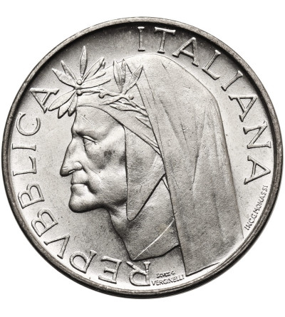 Italy. 500 Lire 1965, 700th Anniversary of the Birth of Dante Alighieri