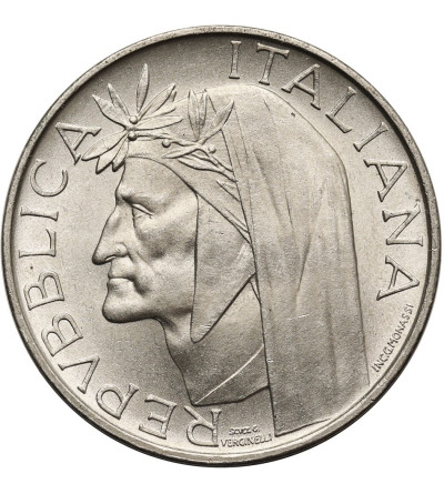 Italy. 500 Lire 1965, 700th Anniversary of the Birth of Dante Alighieri