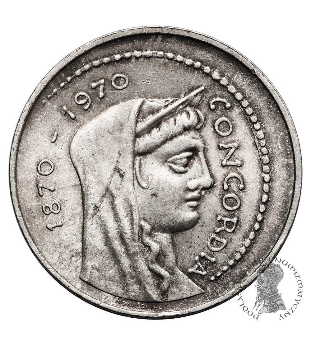 Italy. 1000 Lire 1970, Centenary of Rome as capital of Italy