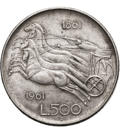 Italy. 500 Lire 1961, Hundredth Anniversary of Italian Unification