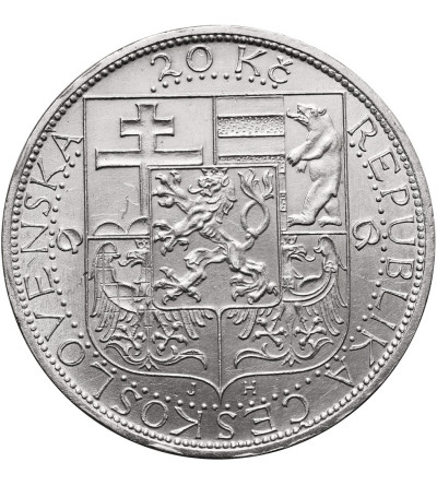 Czechoslovakia. 20 Korun 1937, Death of President Masaryk