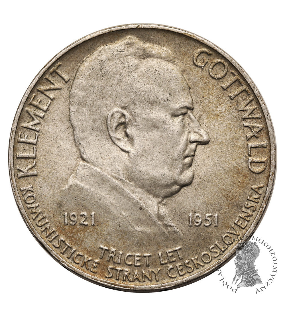 Czechoslovakia. 100 Korun 1951, 30th Anniversary of the Communist Party