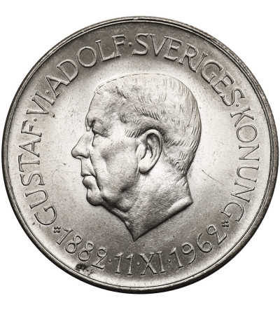 Sweden. 5 Kronor 1962, 80th Birthday Anniversary of Gustav VI Adolf