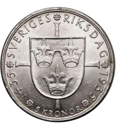 Sweden. 5 Kronor 1935, 500th Anniversary of the Riksdag