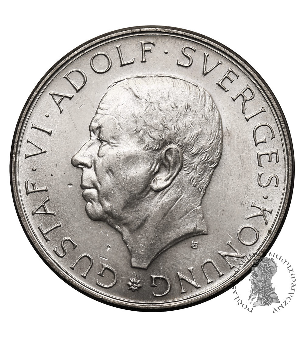 Sweden. 5 Kronor 1972, 90th Birthday Anniversary of Gustav VI Adolf